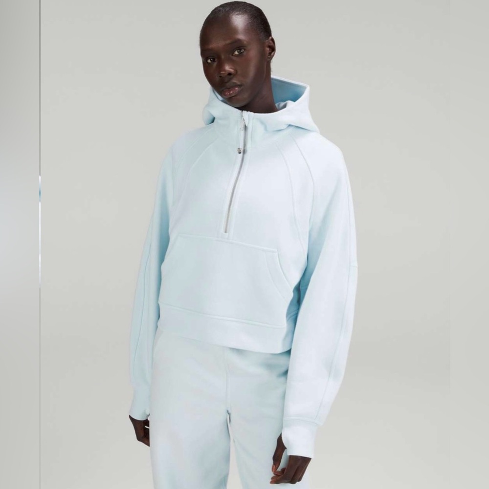 Lululemon Scuba Oversized Half-Zip Hoodie in Powder Blue